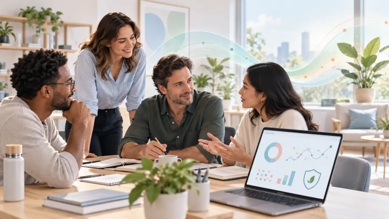 Tableau de bord doux présentant des indicateurs anonymisés de bien-être au travail
